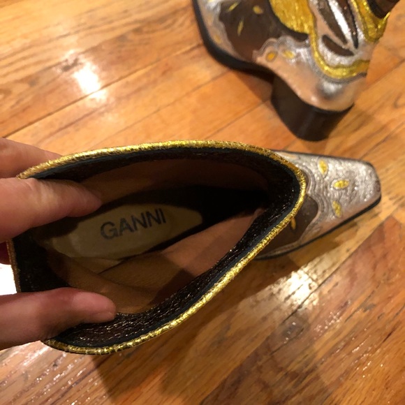 Ganni Meg 45 Kalamata ankle boots size 38 - Picture 7 of 9